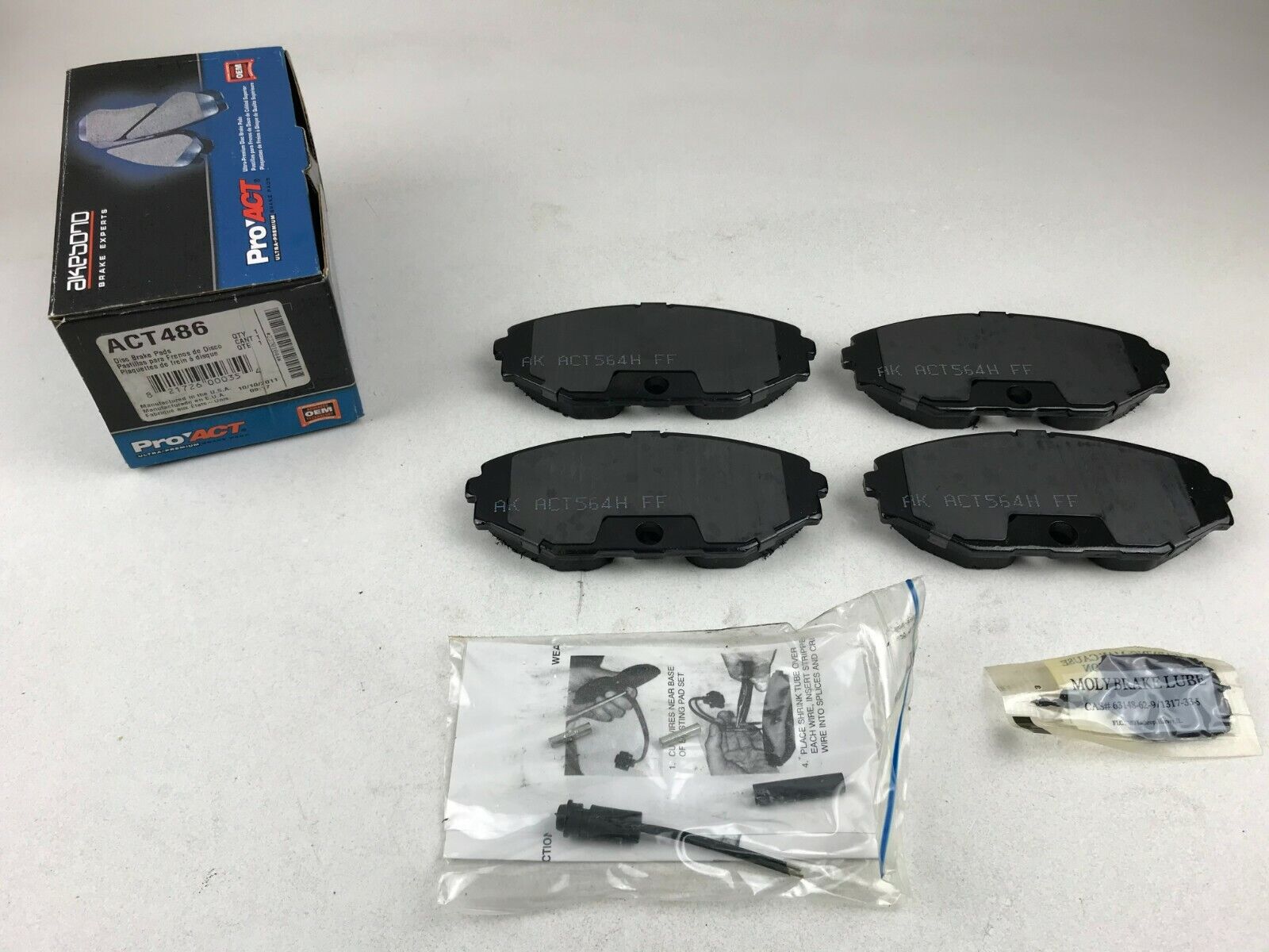 Disc Brake Pad Set-ProACT Ultra Premium Ceramic Pads Front ACT486 fits 90-96 Q45 - HotCarParts