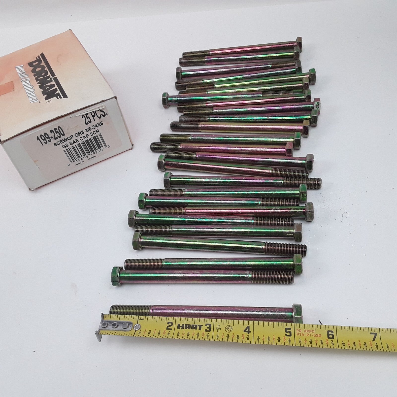 Multipurpose Car Truck Bolt Cap Screw-Hex Head-Grade 8- 3/8-24 x 5 In Pack of 25