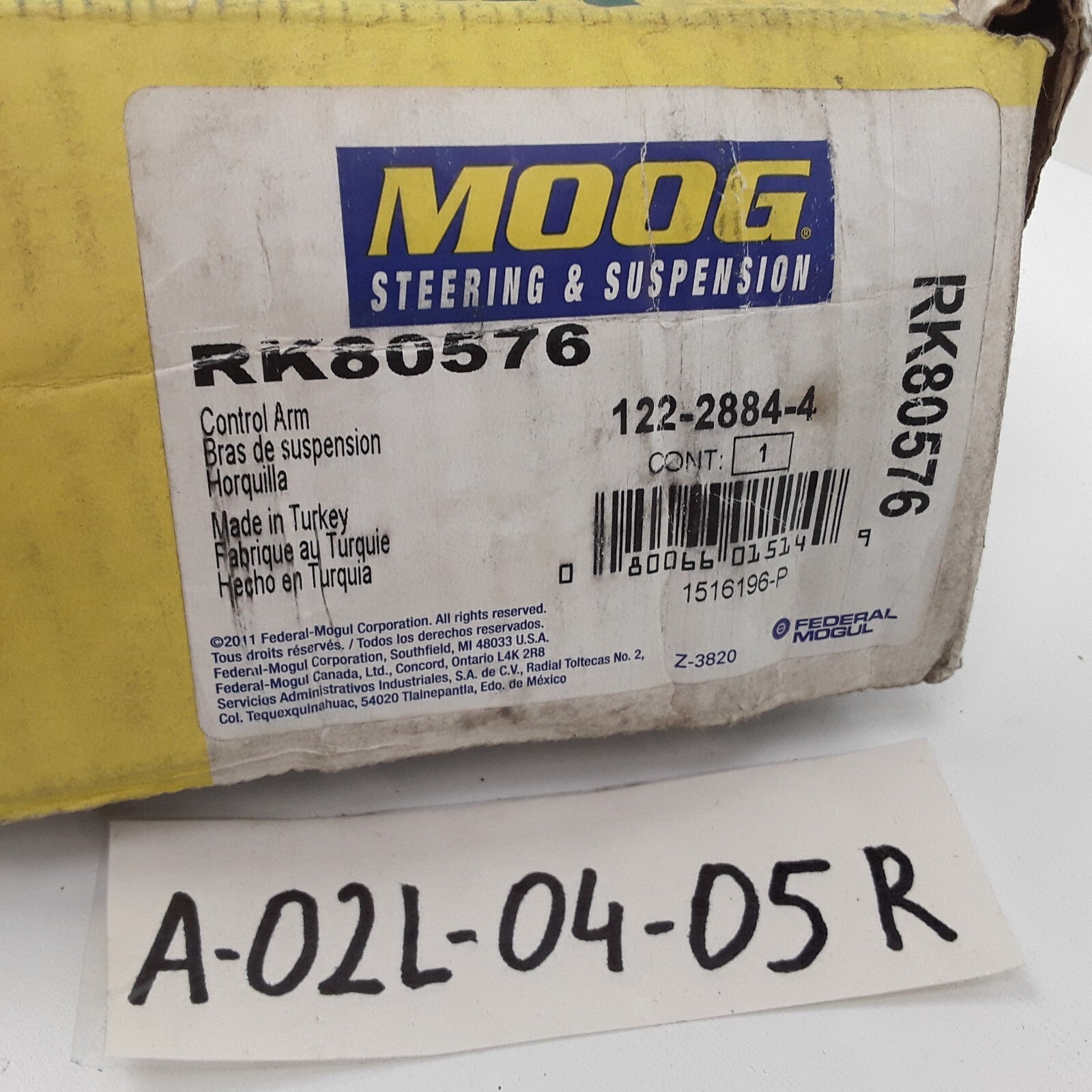 MOOG RK80576 Suspension Control Arm Fits Chrysler Dodge Mitsubishi (1993-2000)