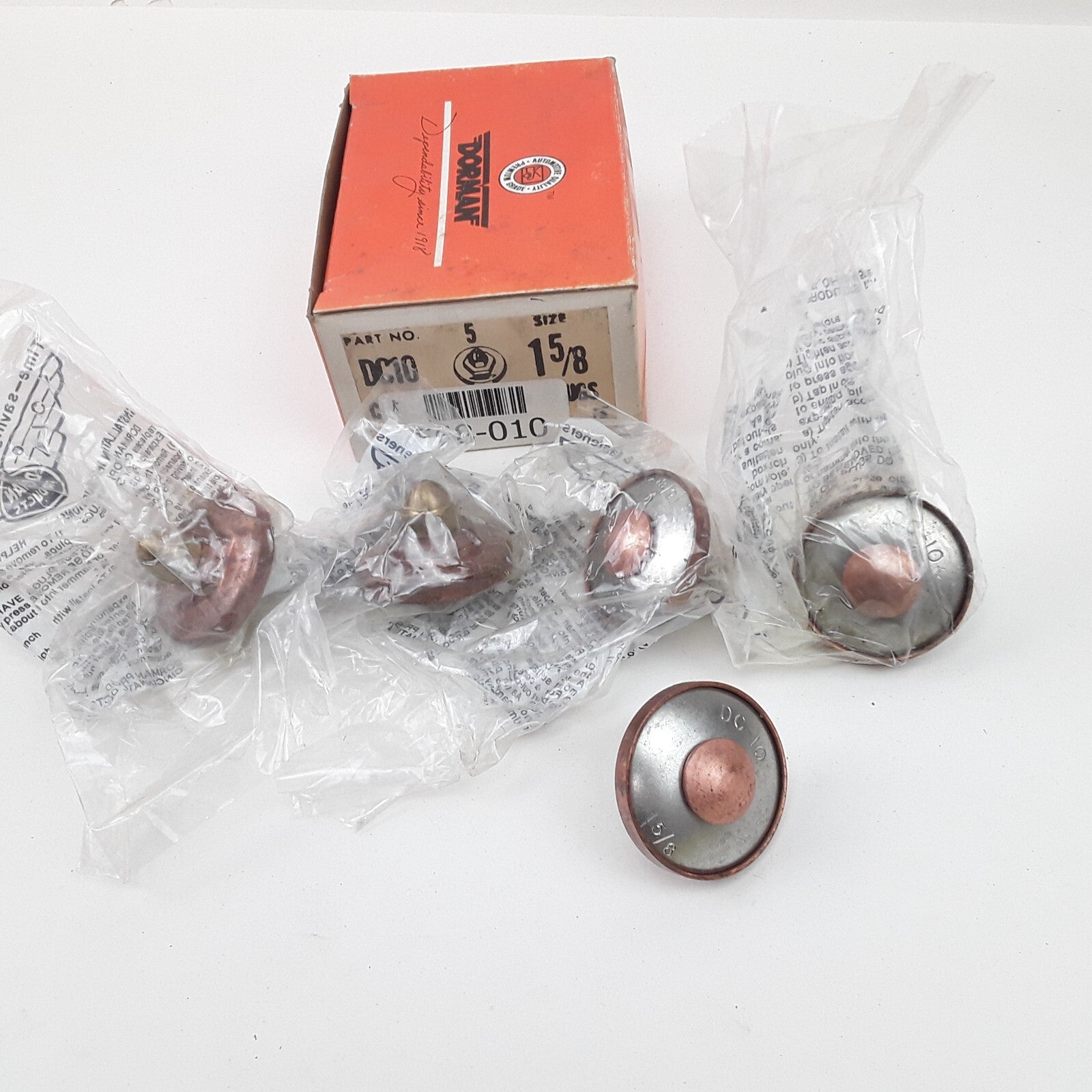 Set of 5 Expansion Plug Quick Seal Copper 1-5/8 In Fits Chrysler Dodge Plymouth