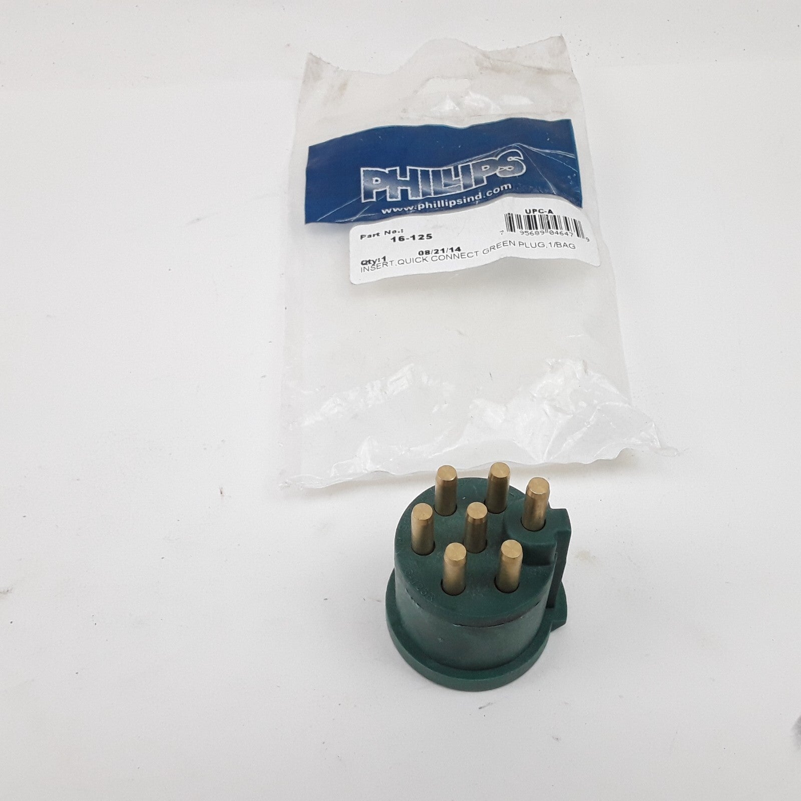 Philips 16-125 QCP Insert Connector Plug - Cartridge, Brass Pin, Easy Connect