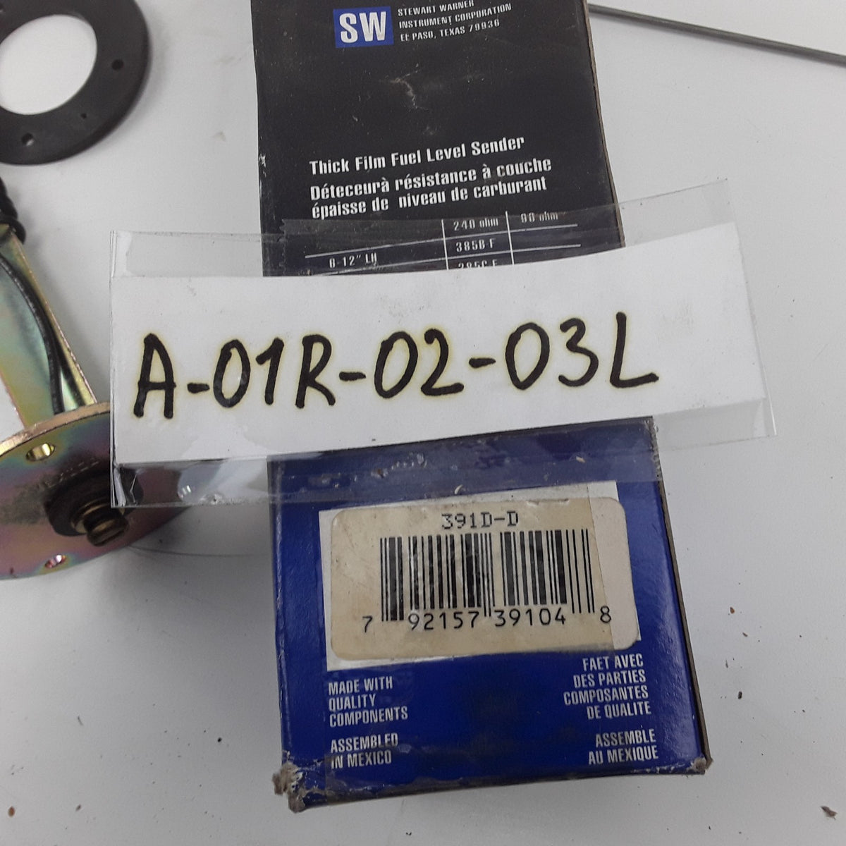 Stewart Warner 15-1/2"-24" Tank Depth Float Arm Fuel Level Sender 240 ohms