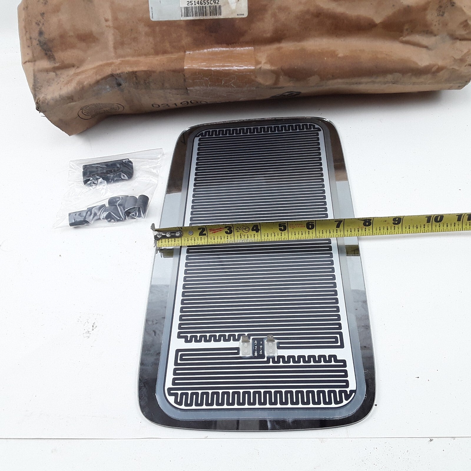 Mirror Glass With Mounting Kit Fits International 4300 4400 7400 7300 8600 7500