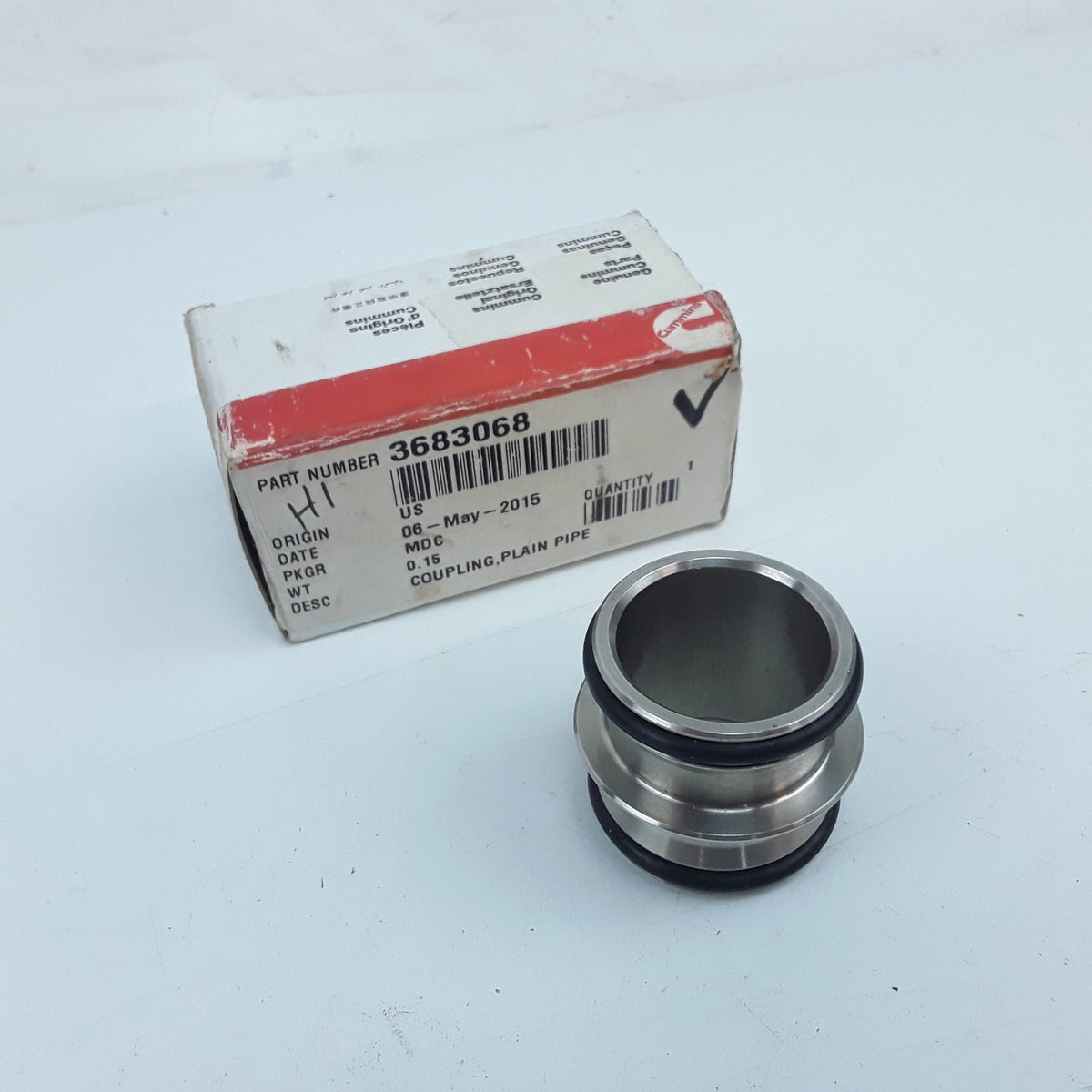 Cummins 3683068 Plain Pipe Coupler Assembly Fits Cummins Multiple Application