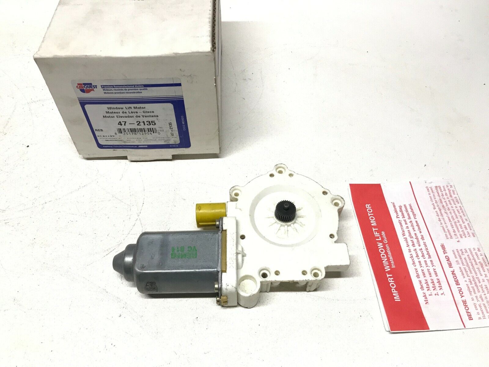 Power Window Motor Front Right,Rear Left CARQUEST 47-2135 Reman 525i 528i M5 Z8 - HotCarParts