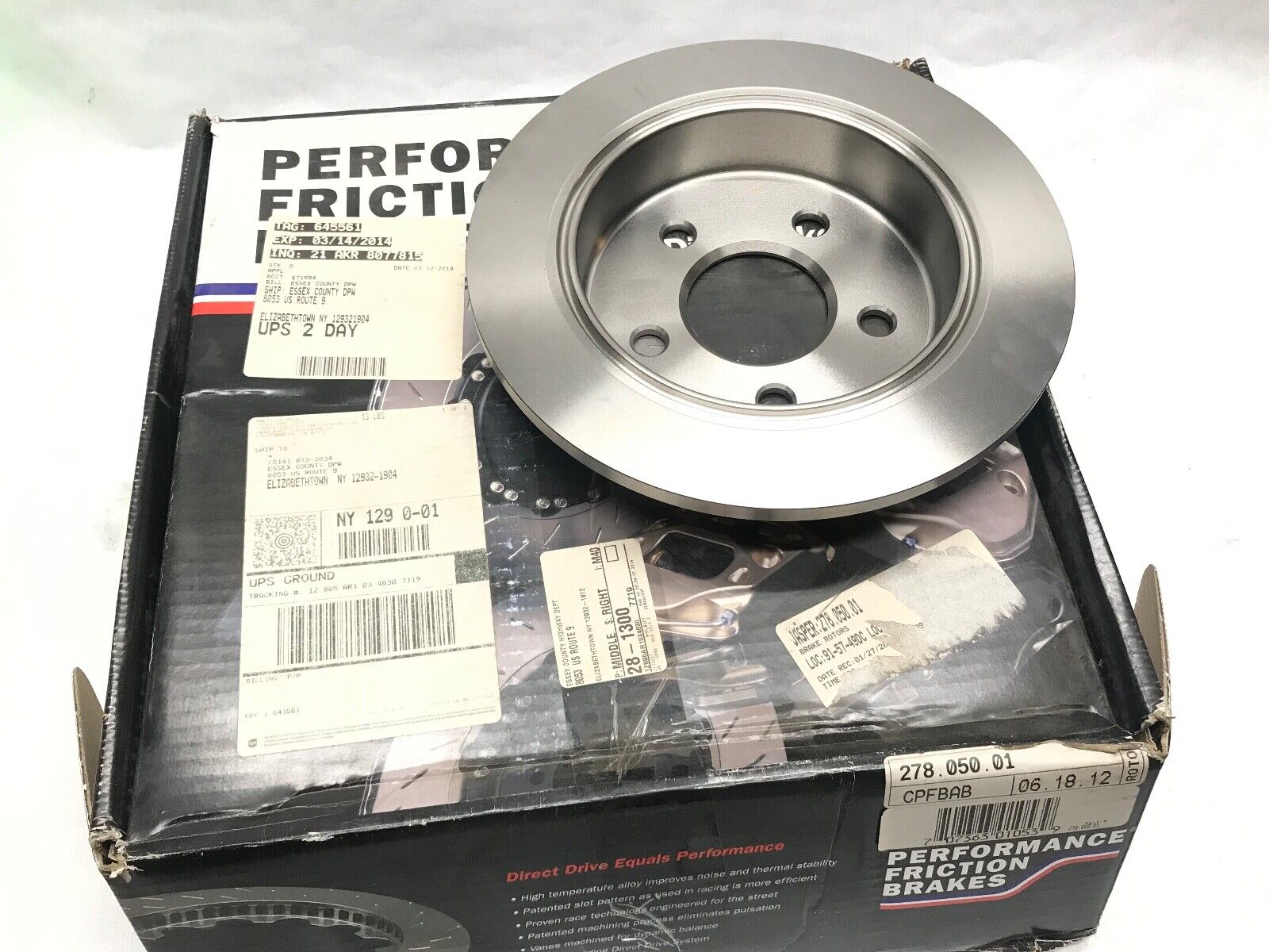 Disc Brake Rotor-Z Rated Brake Rotor Rear Performance Friction 278.050.01 - HotCarParts