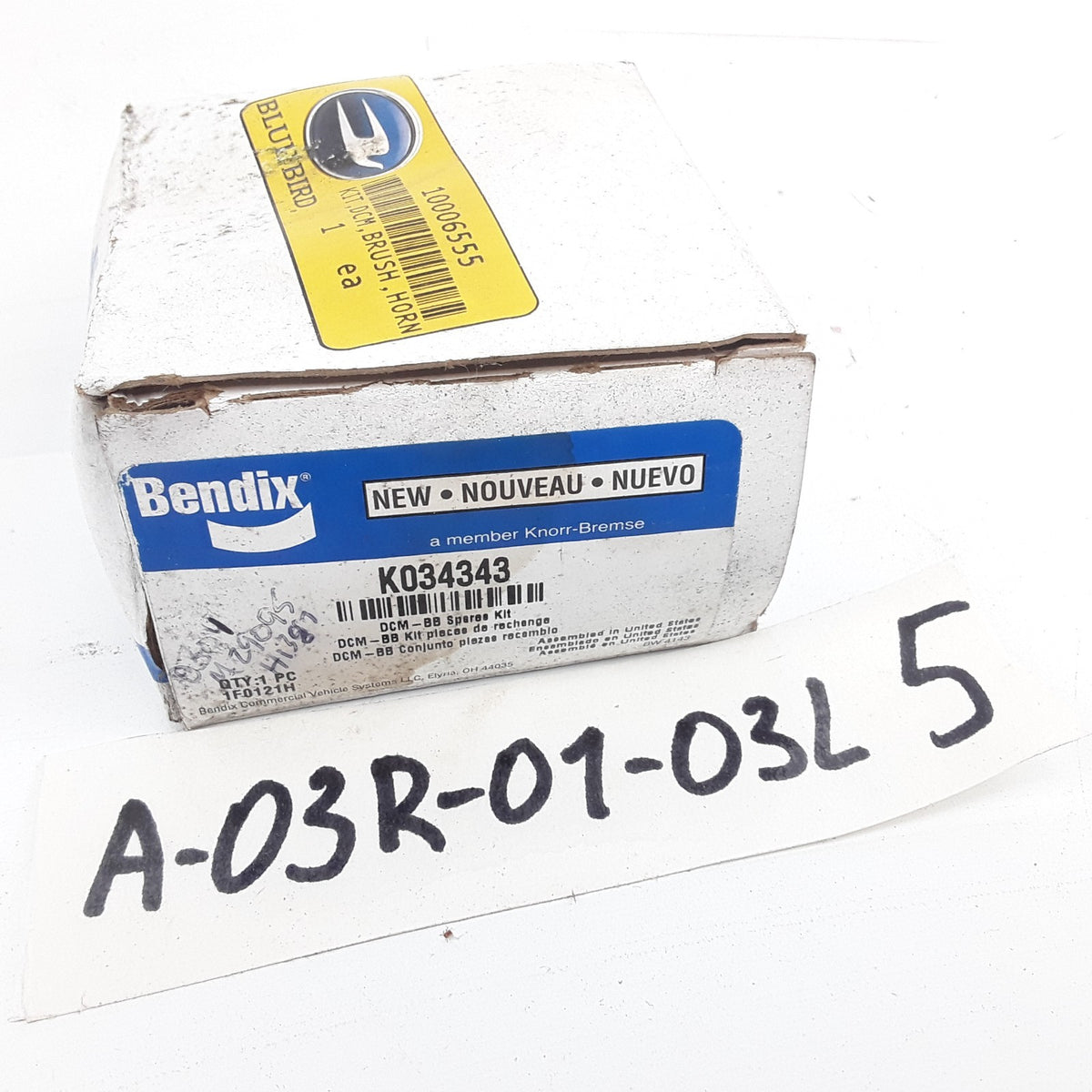 Bendix K034343 Horn Brush Contact Kit School Bus 10006555 10015829