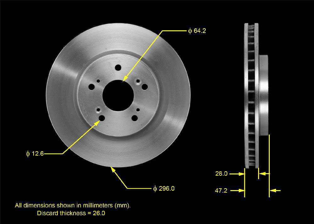 Front Disc Brake Rotor Fits Acura RDX Honda Crosstour CR-V (2007 2008 2009-2015)